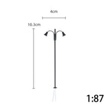 Maxbell 1:87 Miniature Street Light Model Micro Landscape Fairy Garden Accessories Black