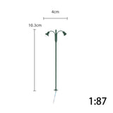 Maxbell 1:87 Miniature Street Light Model Micro Landscape Fairy Garden Accessories Green