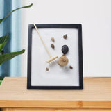 Maxbell Mini Desk Decoration Meditation Desktop Sandbox Miniatures for Table Hotel