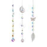 Maxbell Crystal Hanging Prisms Pendant with Chain Ornaments Sturdy Colorful Delicate A