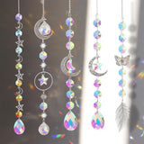 Maxbell Crystal Hanging Prisms Pendant with Chain Ornaments Sturdy Colorful Delicate B