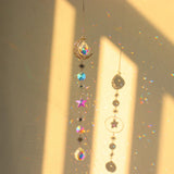 Maxbell Crystal Hanging Prisms Pendant with Chain Ornaments Sturdy Colorful Delicate B
