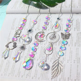 Maxbell Crystal Hanging Prisms Pendant with Chain Ornaments Sturdy Colorful Delicate C