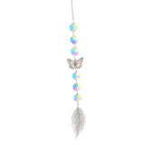 Maxbell Crystal Hanging Prisms Pendant with Chain Ornaments Sturdy Colorful Delicate C
