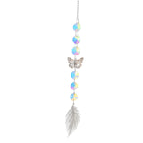 Maxbell Crystal Hanging Prisms Pendant with Chain Ornaments Sturdy Colorful Delicate C