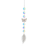 Maxbell Crystal Hanging Prisms Pendant with Chain Ornaments Sturdy Colorful Delicate C