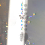 Maxbell Crystal Hanging Prisms Pendant with Chain Ornaments Sturdy Colorful Delicate C