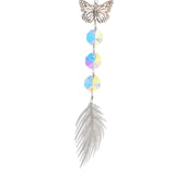 Maxbell Crystal Hanging Prisms Pendant with Chain Ornaments Sturdy Colorful Delicate C
