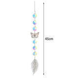 Maxbell Crystal Hanging Prisms Pendant with Chain Ornaments Sturdy Colorful Delicate C