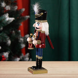 Maxbell 25cm Nutcracker Puppet Festive Decor Christmas for Shop Window Bedroom