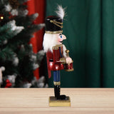Maxbell 25cm Nutcracker Puppet Festive Decor Christmas for Shop Window Bedroom