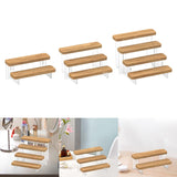 Maxbell Transparent Wood Display Stand Storage for Cosmetic Action Figure Dessert 2 Tiers