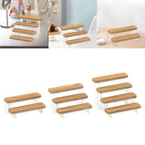 Maxbell Transparent Wood Display Stand Storage for Cosmetic Action Figure Dessert 2 Tiers