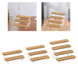 Maxbell Transparent Wood Display Stand Storage for Cosmetic Action Figure Dessert 2 Tiers