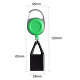 Maxbell Retractable Belt Keychain Holder Sleeve for Camping Events Green