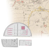 Maxbell 3 Pieces Protractor Measuring Tool Half Round Protractor for Home Travel