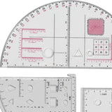 Maxbell 3 Pieces Protractor Measuring Tool Half Round Protractor for Home Travel
