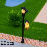 Maxbell 20x 1/100 Miniature Street Light Model Dollhouse Decoration DIY Projects Style D
