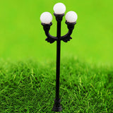 Maxbell 10 Pieces Mini Street Post Lights Fairy Garden Accessories Train Post Lamps