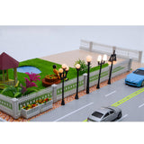 Maxbell 10 Pieces Mini Street Post Lights Fairy Garden Accessories Train Post Lamps