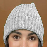 Maxbell hat Slouchy Warm One Size Lightweight Skull Cap for women Light Grey