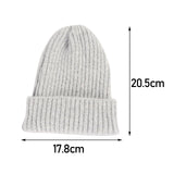 Maxbell hat Slouchy Warm One Size Lightweight Skull Cap for women Light Grey