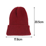 Maxbell hat Slouchy Warm One Size Lightweight Skull Cap for women Dark Red