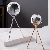 Maxbell Glass Ball Stand Holder Home Decor Sphere Stand for Office Tabletop Gifts Small Argent