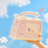 Maxbell Money Saving Bank Storage Box Saving Box for Home Birthday Gifts Decor Pink