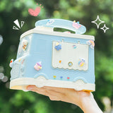 Maxbell Money Saving Bank Storage Box Saving Box for Home Birthday Gifts Decor Blue