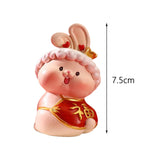 Maxbell Resin Rabbit Statue Car Dashboard Chinese New Year for Easter Decor Ornament Style A