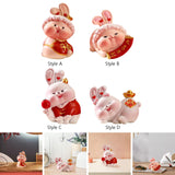 Maxbell Resin Rabbit Statue Car Dashboard Chinese New Year for Easter Decor Ornament Style A