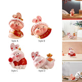 Maxbell Resin Rabbit Statue Car Dashboard Chinese New Year for Easter Decor Ornament Style A
