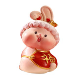 Maxbell Resin Rabbit Statue Car Dashboard Chinese New Year for Easter Decor Ornament Style A