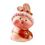 Maxbell Resin Rabbit Statue Car Dashboard Chinese New Year for Easter Decor Ornament Style A