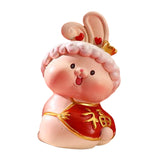Maxbell Resin Rabbit Statue Car Dashboard Chinese New Year for Easter Decor Ornament Style A