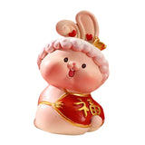 Maxbell Resin Rabbit Statue Car Dashboard Chinese New Year for Easter Decor Ornament Style A