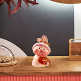 Maxbell Resin Rabbit Statue Car Dashboard Chinese New Year for Easter Decor Ornament Style A