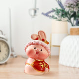 Maxbell Resin Rabbit Statue Car Dashboard Chinese New Year for Easter Decor Ornament Style A