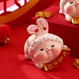 Maxbell Resin Rabbit Statue Car Dashboard Chinese New Year for Easter Decor Ornament Style B