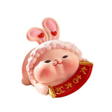 Maxbell Resin Rabbit Statue Car Dashboard Chinese New Year for Easter Decor Ornament Style B