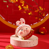 Maxbell Resin Rabbit Statue Car Dashboard Chinese New Year for Easter Decor Ornament Style B