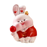 Maxbell Resin Rabbit Statue Car Dashboard Chinese New Year for Easter Decor Ornament Style C