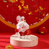 Maxbell Resin Rabbit Statue Car Dashboard Chinese New Year for Easter Decor Ornament Style C