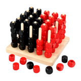 Maxbell Game Chess Toys Memory Chess Game Wooden Strategy Game for Kids Boy Girls