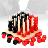 Maxbell Game Chess Toys Memory Chess Game Wooden Strategy Game for Kids Boy Girls