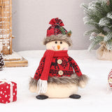 Maxbell Plush Christmas Sitting Ornament Reindeer Figurine Home Decor for Party Snowman