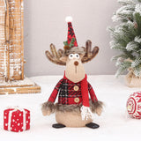 Maxbell Plush Christmas Sitting Ornament Reindeer Figurine Home Decor for Party Reindeer