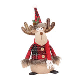 Maxbell Plush Christmas Sitting Ornament Reindeer Figurine Home Decor for Party Reindeer