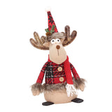 Maxbell Plush Christmas Sitting Ornament Reindeer Figurine Home Decor for Party Reindeer